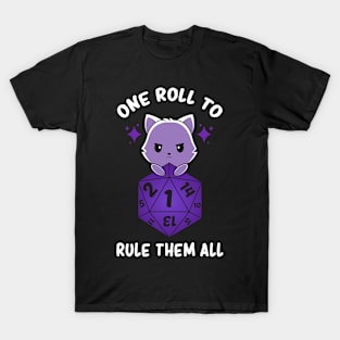 Tabletop Games Cute Cat Dnd Dice Dungeon Master T-Shirt